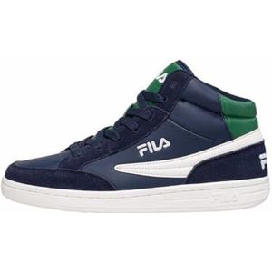 FILA Unisex Crew Mid Teens sneakers voor kinderen, Fila Navy Verdant Green, 36 EU