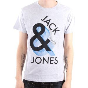 JACK & JONES Heren T-shirt Slim Fit 12070913 ADAM, wit (Treated White)., 52 NL