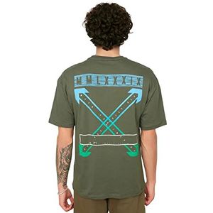 Trendyol Mannelijk Oversize Standaard Crew Neck Knit T-Shirt Khaki, kaki, L