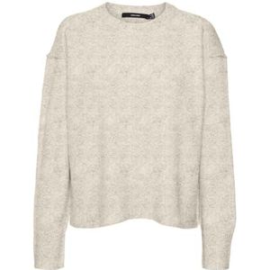 VERO MODA Vmserena LS O-Neck Pullover Ga Boo, Berk/Detail: Melange, L Dames, berken/details: melange, L
