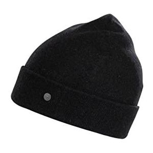 BICKLEY + MITCHELL Heren Cashmere Merino Blend Turncuff Mens 1205-01-12-20 Beanie Hoed, Zwart, One Size