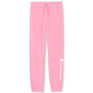 Champion Legacy American Classics-Powerblend Logo Elastische Cuff Trainingsbroek voor meisjes en meisjes, Roze, 11-12 jaar