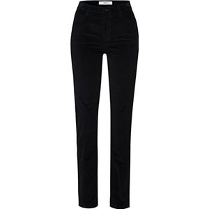 BRAX Dames Style Mary Structure Velvet broek, zwart, 36