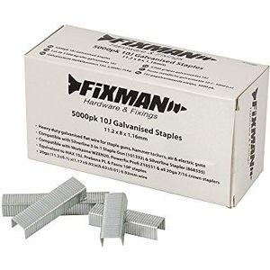 Fixman 470282 10J Gegalvaniseerde nietjes 5000pk 11,2 x 8 x 1,17 mm