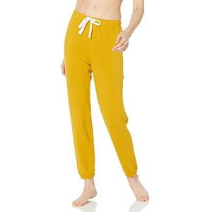 Amazon Essentials Lichtgewicht lounge badstof joggingbroek voor dames (verkrijgbaar in grote maten), donkergeel, XS