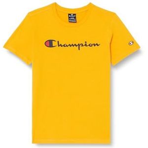 Champion Legacy American Classics B-S-s Crewneck T-shirt voor kinderen en jongeren, Geel, 13-14 jaar