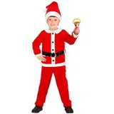 Santa Claus"" flanel (jas, broek, riem, hoed) - (116 cm / 4-5 jaar)