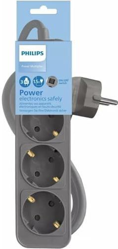 Philips CHP2134G/12 - Stekkerdoos - 3-voudig - Met Schakelaar