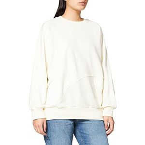 IPEKYOL Sweatshirt met ronde hals voor dames, gedetailleerd sweatshirt, Oil, L