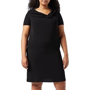 Gina Bacconi Dames crêpe strik jurk cocktail, Zwart, 38 NL