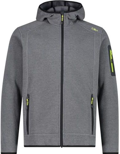 CMP - Knit-Tech herenjack met vaste capuchon, antraciet-zuur, 56