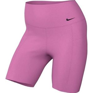 Nike Dames Shorts W Nk Df Universa Hr 8In Short, Playful Pink/Black, DQ5994-675, XS