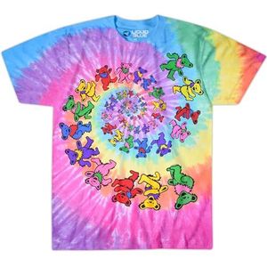 Liquid Blue Heren Grateful Dead Spiraal Bears T-Shirt