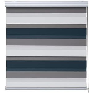 Estores Basic - Rolgordijn voor nacht en dag, nacht en dag voor ramen en deuren, hoogwaardige afwerking, grijs, 120 x 250 cm