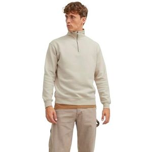 Bestseller A/S Jjebradley Sweat Half Zip Noos Sweatshirt voor heren, maanbeam, L