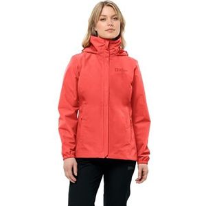 Jack Wolfskin Stormy Point 2l Jkt W Damesjas, Helder rood, 3XL