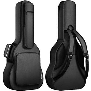 CAHAYA Gitaartas Gig Bag Gewatteerde tas 18 mm waterdichte gitaartas, zwart, Geen
