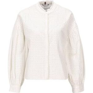 TOMMY HILFIGER L/S blouses voor dames, Wit (Th Optisch Wit), 58