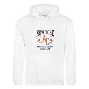 AMERICAN COLLEGE USA Sweatshirt met capuchon Enfants Garçon Fille Unisex kinderen, Wit, 14 años