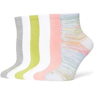 HUE Damessokken (set van 6), Regenboogkleuren, 6 paar, Eén Maat