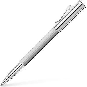 Graf von Faber-Castell 146514 - rollerball guilloche gerodineerd, zilver, rollerball pen, 1 stuk