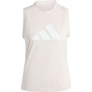 adidas Dames Train Essentials Big Performance Logo Training Tank Top, putty mauve/white, XL