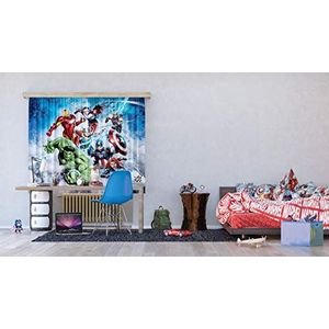 AG Design Marvel gordijn, meerkleurig, 180 x 160 cm
