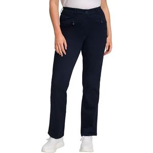 Ulla Popken Basic stretchbroek voor dames Mony broek, marineblauw, 45W / 34L