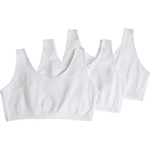 Fruit of the Loom Sportbeha voor dames, set van 3 stuks, Wit, 60