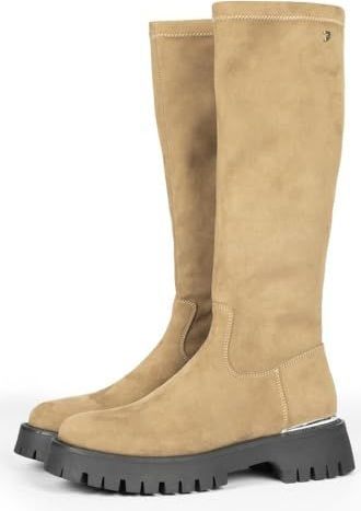 GIOSEPPO - Enying - Kuitlaarzen - Taupe - Velours - Details in Metaal