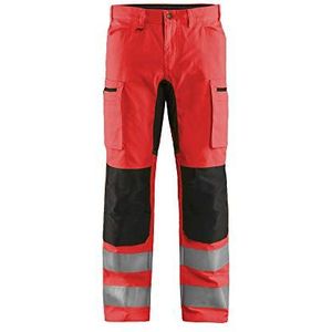 Blaklader 158518115599D96 Werkbroek met stretch, High Vis rood/zwart, maat D96