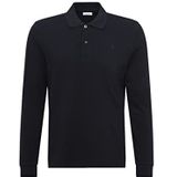 Zijdesticker - Poloshirt - Donkerblauw - 100% Katoen - Slim Fit