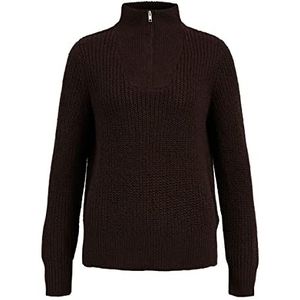 OBJECT OBJNOVA Stella Zipper NOOS Pullover Sweater, Java, S, Java, S