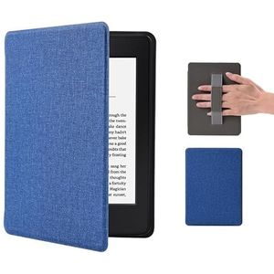 Kindle hoes 11e generatie 2022 met magnetisch, 6 inch e-reader case cover e-reader, lichte kindelhoezen beschermhoes met automatische slaap-/waakfunctie en polsband, smart cover, grijs
