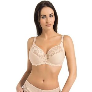 Teyli Minimizer beugelbeha met kant voor dames, beige, 65D