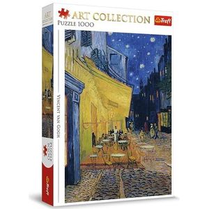 Trefl - Vincent van Gogh, Caféterras bij Nacht - Puzzel met 1000 stukjes - Art Collection puzzel, Puzzel met Kunst, voor volwassenen en kinderen vanaf 14 jaar