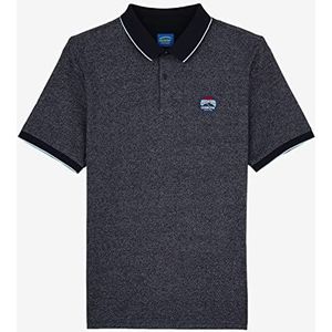 OXBOW O2Norman Jaspis Poloshirt met korte mouwen, voor heren, diep marineblauw