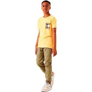Garcia Kids T-shirt met korte mouwen voor jongens, Neon carrood, 140 cm