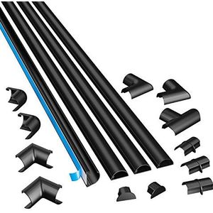 D-Line - 3015KIT002 - Kabelgootset - Zwart - 4 meter - Zelfklevend