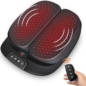 Snailax Voetmassageapparaat met vibratie en warmte, elektrisch voetmassageapparaat met afstandsbediening, massageapparaat voor voetmassage, zwart, geschenken