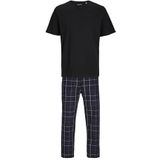 Jack & Jones Jacbacis T-shirt en geweven broek, geschenkdoos, Zwart/verpakking: broek Navy Check, XL