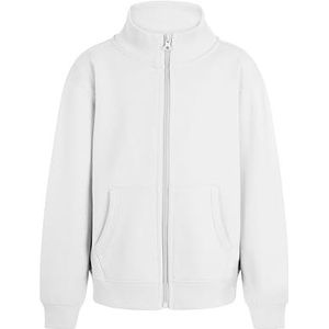 Mukua SZ270K Cooper Kids Sweatshirt voor kinderen, met ritssluiting, wit, maat 12/14, Wit, 12-14 años