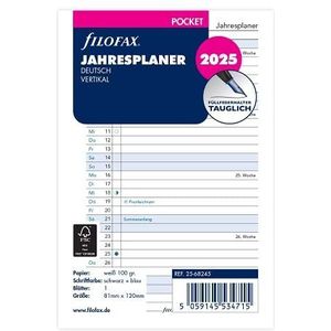 FILOFAX Agendavulling Pocket Jaarplanner verticaal (Duits) 2025