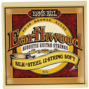 Ernie Ball Earthwood Silk and Steel Soft 12-String 80/20 Bronze Acoustic Guitar Strings - 9-46 Gauge