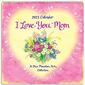Hangende wandkalender 2023 ""I Love You, Mom"" 30,5 x 30,5 cm. De 12-maandenkalender is een geschenk van liefde, inspiratie en dankbaarheid voor een moeder van een zoon of dochter - van Blue Mountain