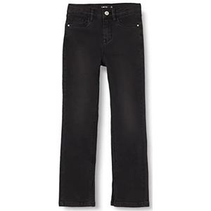 LMTD Nlftonsons DNM Straight Slit Pant Jeans voor meisjes, zwart denim, 134 cm