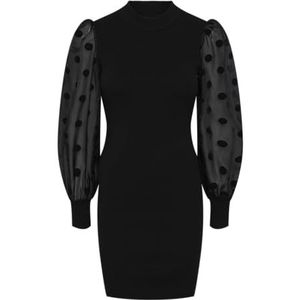 Y.A.S Yasdotme Ls Knit Dress S. Noos, zwart, M