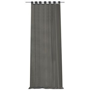 Home fashion lusgordijn Uni Voile, polyester, grijs, 245 x 140 cm