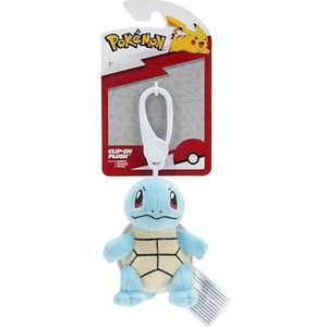 Bizak Pokemon Squirtle 63225177-3 Pluche sleutelhanger, sleutelhanger met mini pluche speelgoed, voor sleutels, rugzak, officieel anime-product, cadeau voor peuters of volwassenen