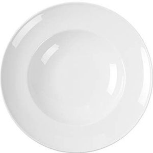 HENDI 799406 Porseleinen pastabord, 260 mm diameter, wit, 6 stuks